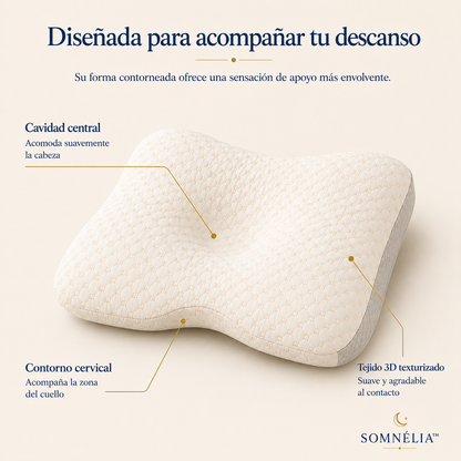 Somnélia™ | Almohada Cervical Ergonómica 3D