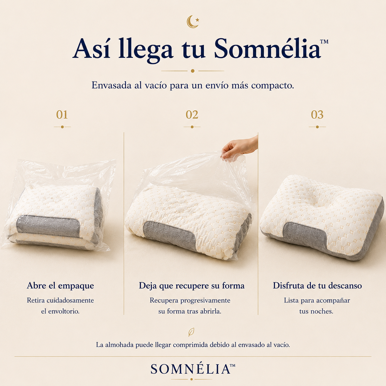 Somnélia™ | Almohada Cervical Ergonómica 3D