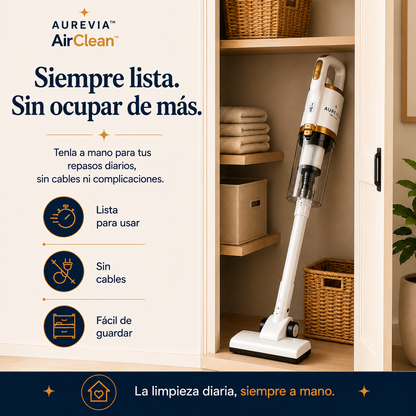 Aurevia AirClean™ | Aspiradora Inalámbrica 2 en 1