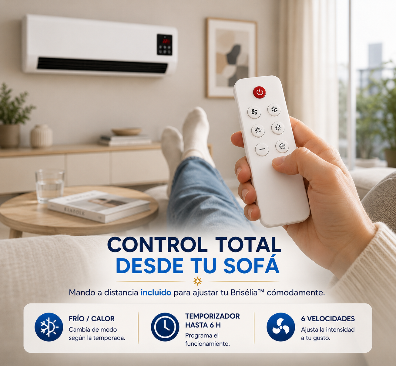 Brisélia™ | Aire Acondicionado Compacto Frío/Calor 2 en 1