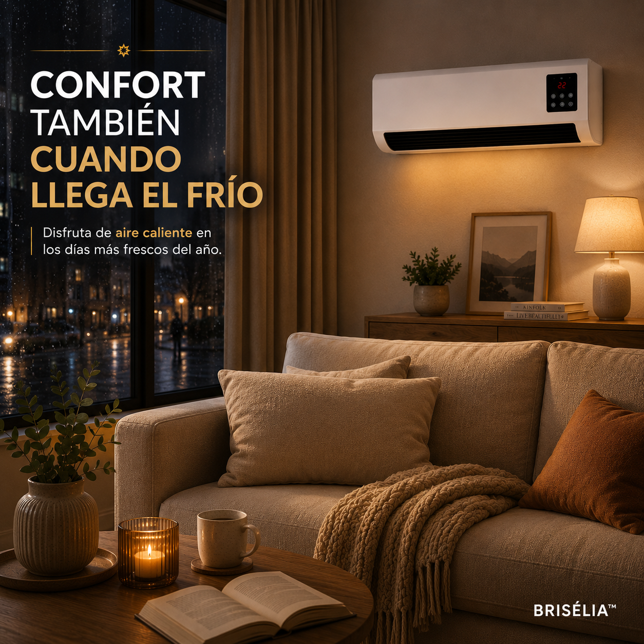 Brisélia™ | Aire Acondicionado Compacto Frío/Calor 2 en 1
