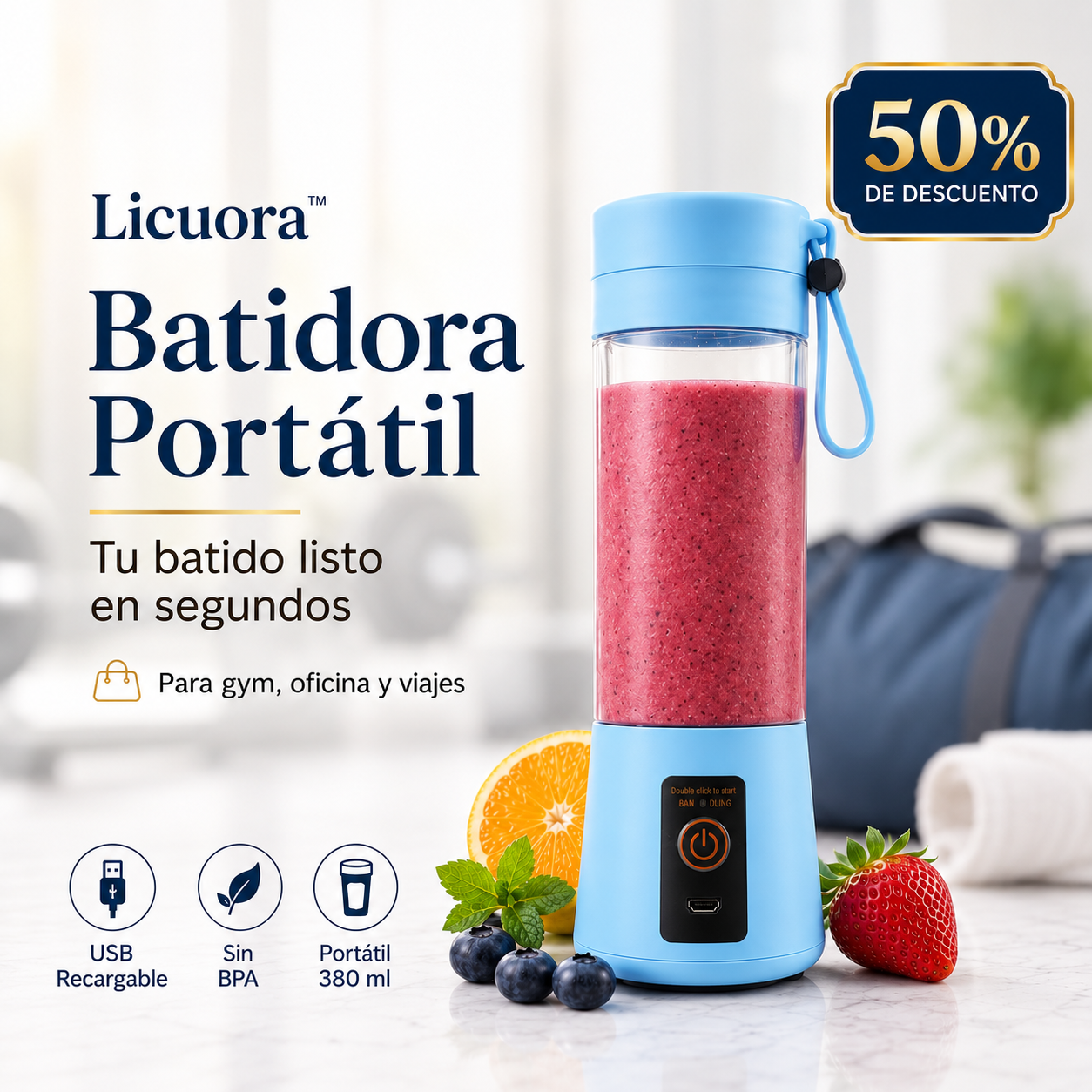 Licuora™ Batidora Portátil Recargable