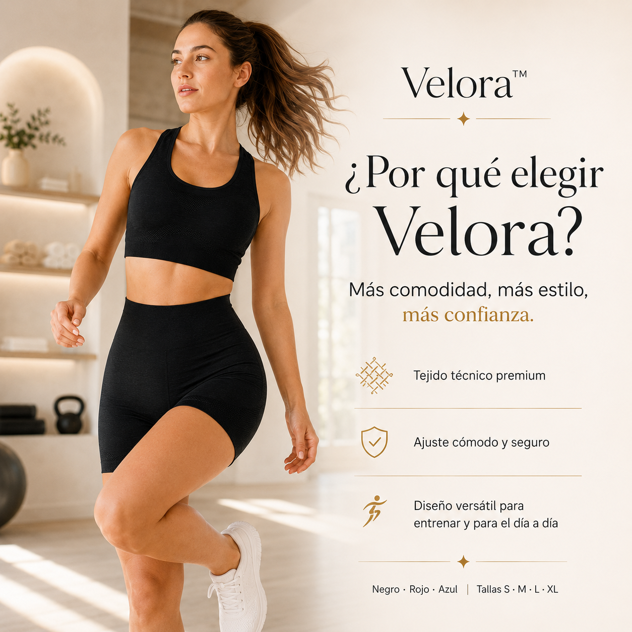 Velora™ Conjunto Deportivo Moldeador 2 Piezas