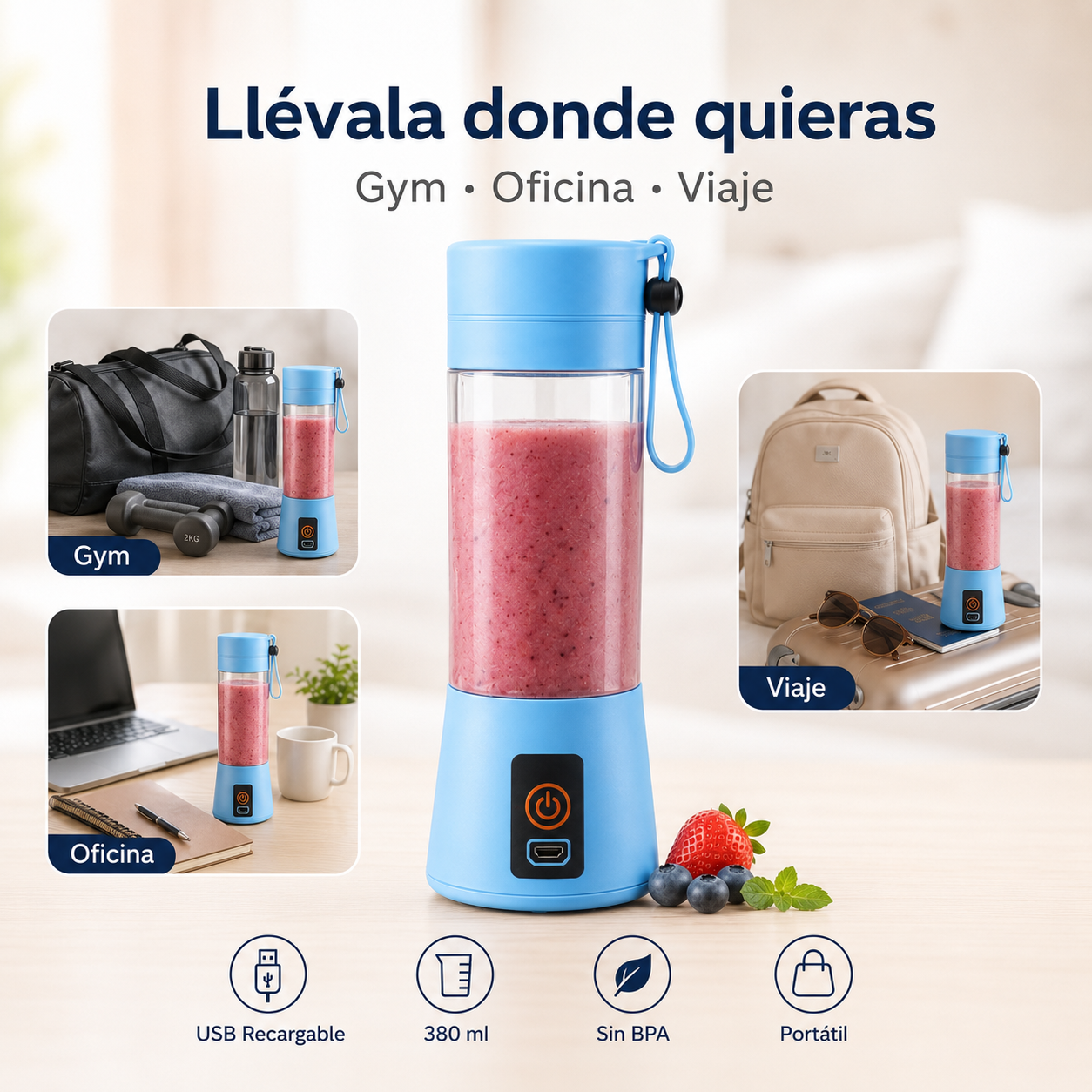 Licuora™ Batidora Portátil Recargable