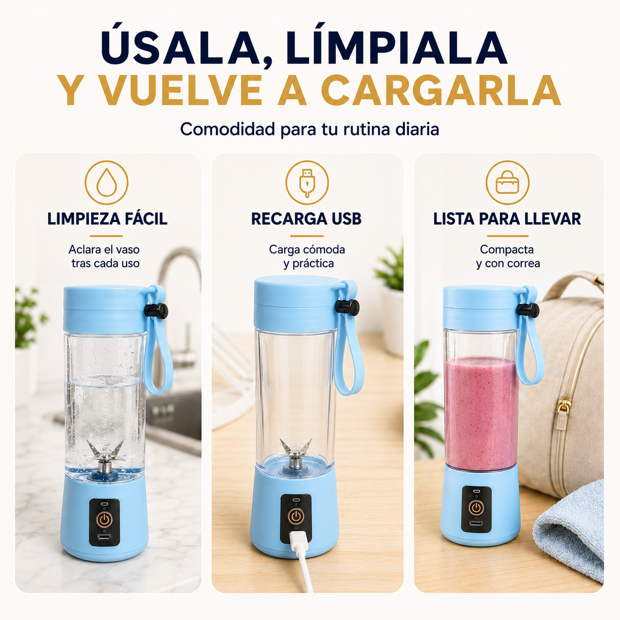 Licuora™ Batidora Portátil Recargable