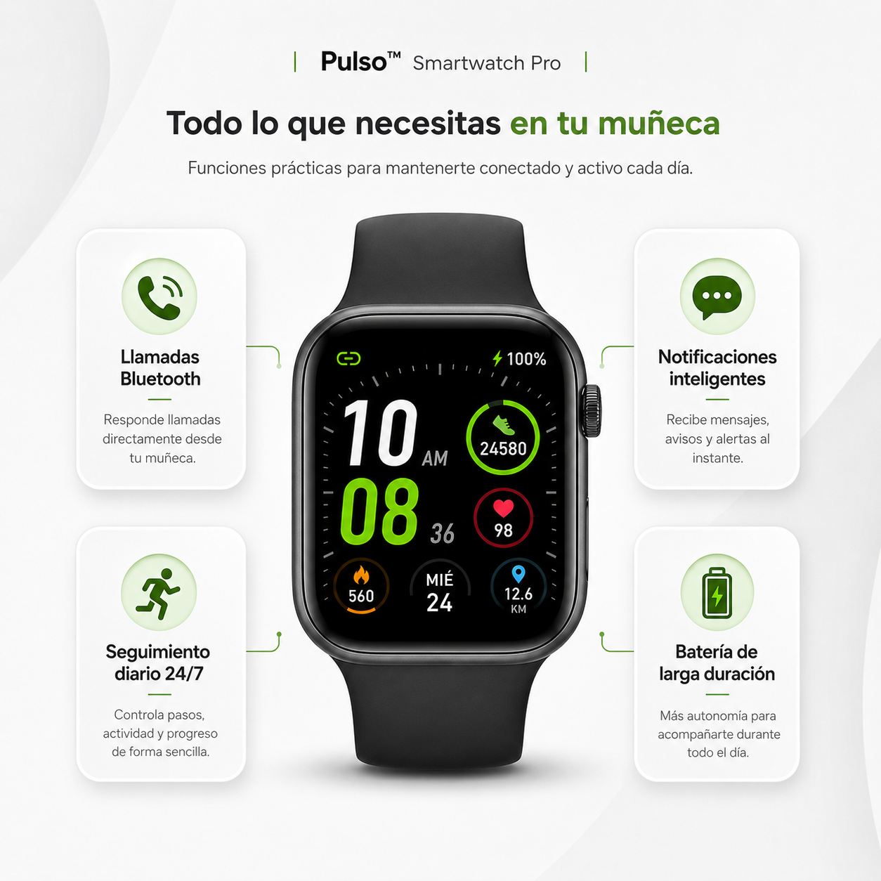 Pulso™ |  Smartwatch Premium de Última Generación