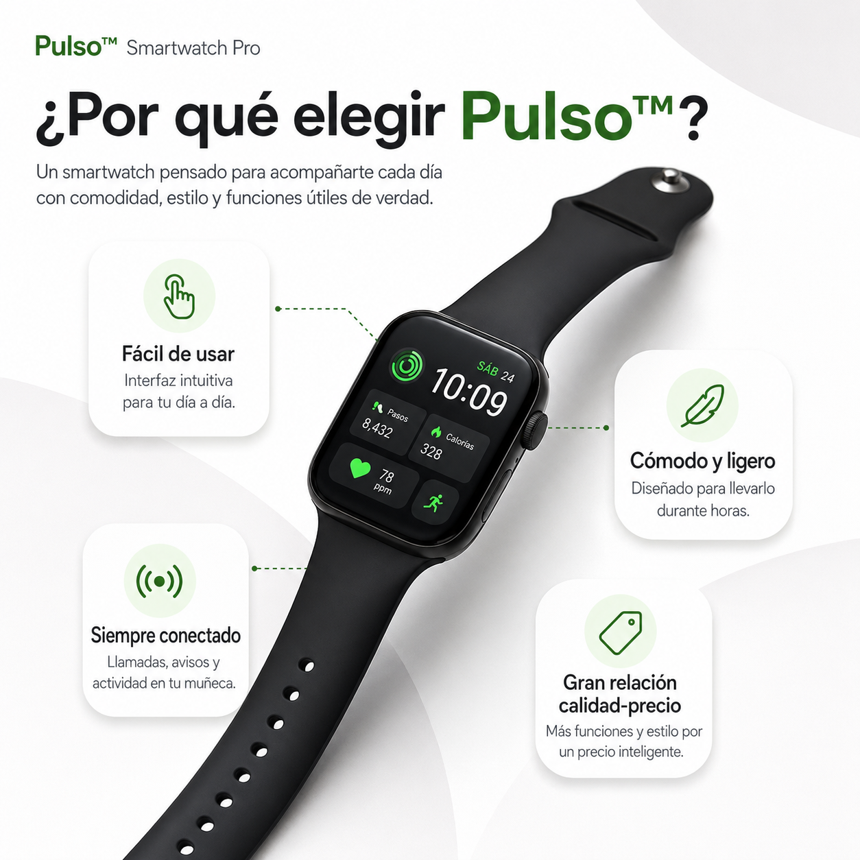 Pulso™ |  Smartwatch Premium de Última Generación