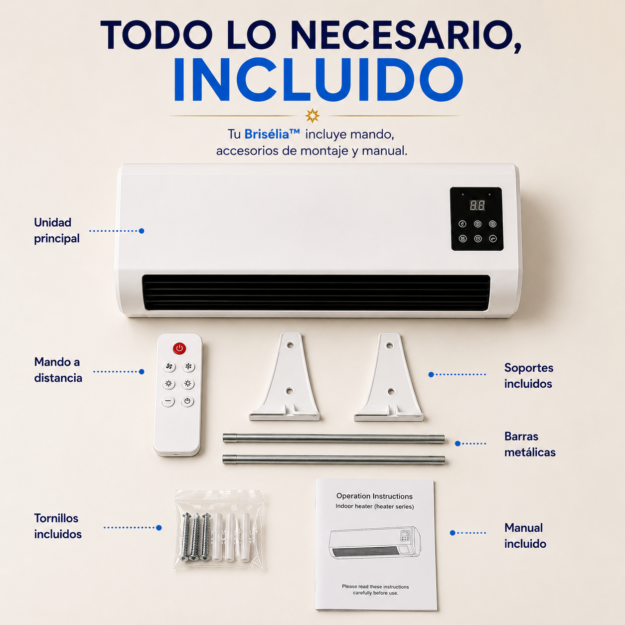 Brisélia™ | Aire Acondicionado Compacto Frío/Calor 2 en 1